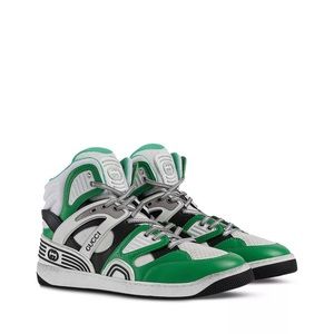 Gucci Men Basket High Top Sneakers.